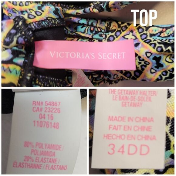 Victoria's Secret Bikini The Getaway Halter and Knockout Bottoms Ruched - Picture 15 of 15